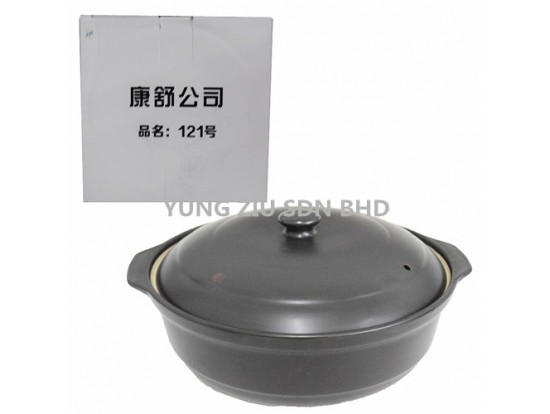 121#7000ML BLACK CERAMICS POT